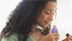 Sniffing Essential Oils from the bottle