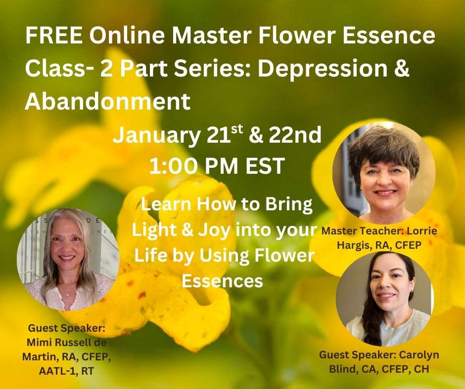Master Flower Essence Class for Depression & Abandonment